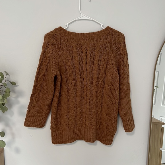 J.Crew brown cable knit alpaca & wool pullover sweater - Picture 6 of 6